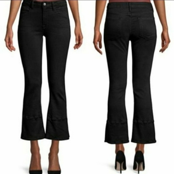 Frame Le Crop Mini Boot Jeans color Herring 'BLACK", Size 26 - Picture 1 of 17